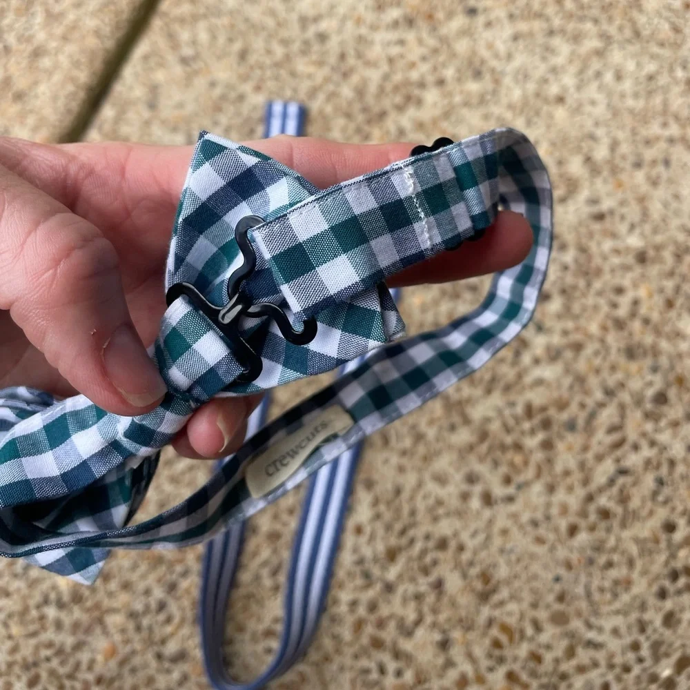 Bow tie & belt - blues/ greens Crewcuts